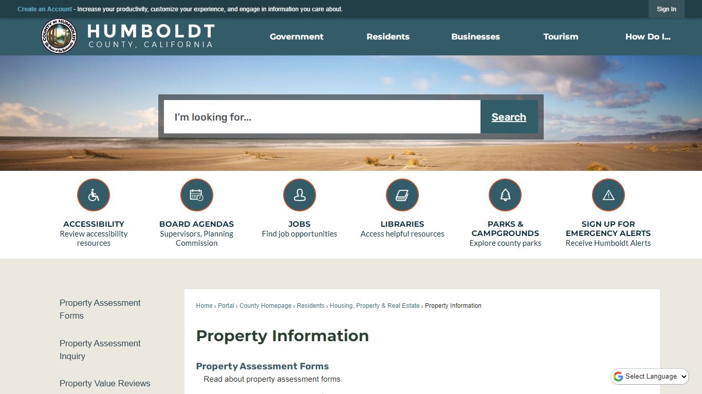 Property Information | Humboldt County, CA - Official Website
