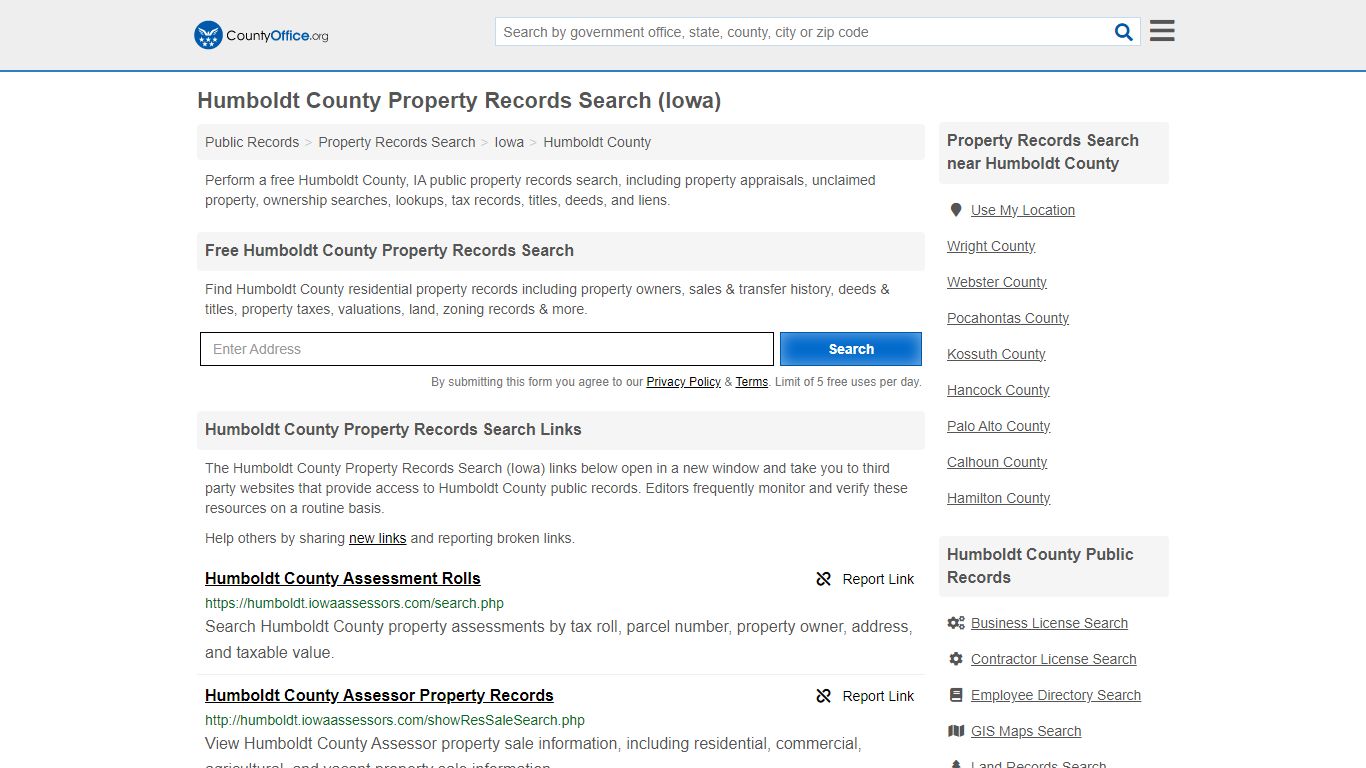 Humboldt County Property Records Search (Iowa) - County Office